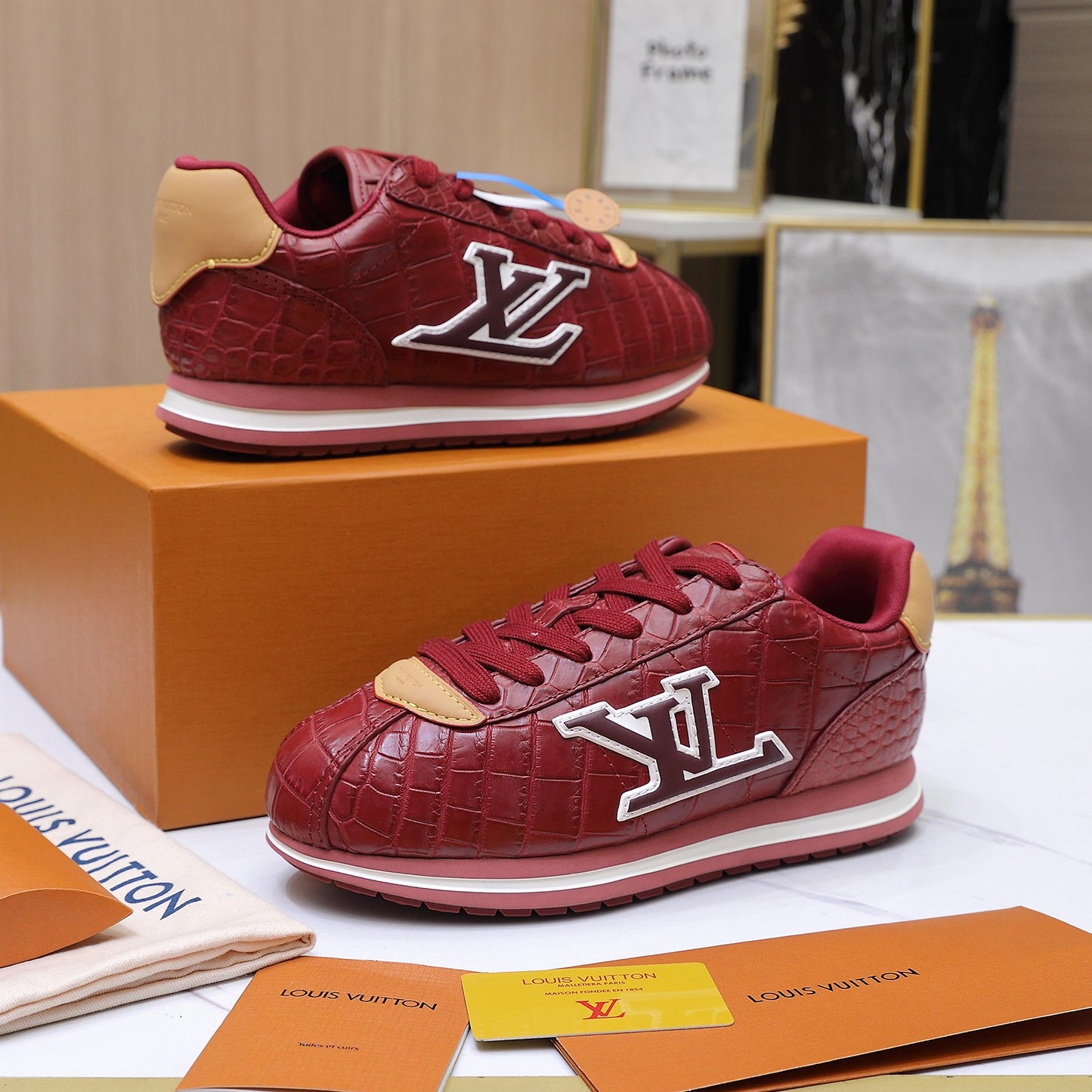 Shoes made of genuine crocodile skin