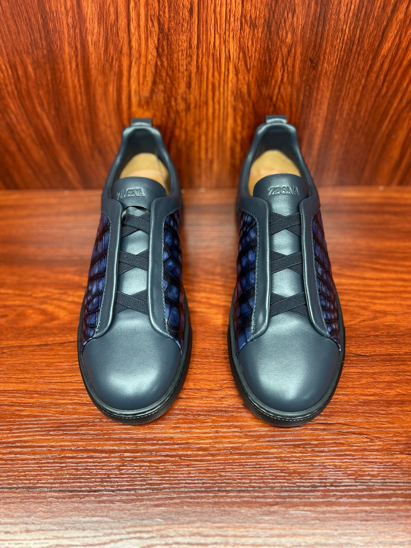 Shoes made of genuine crocodile skin