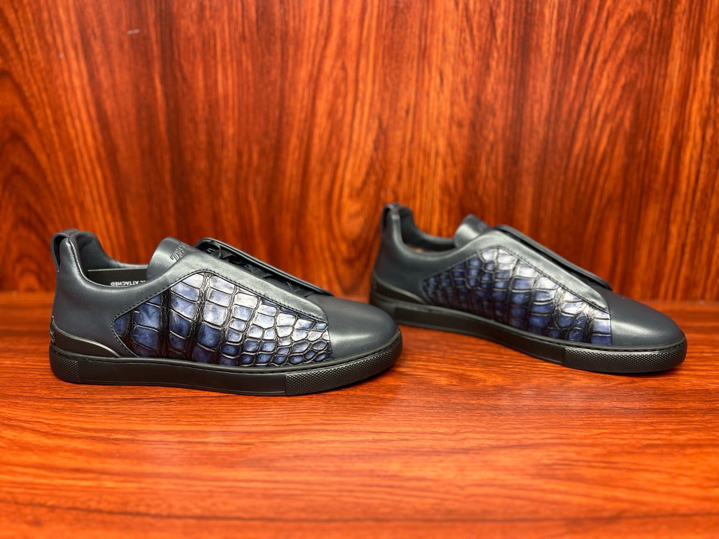 Shoes made of genuine crocodile skin