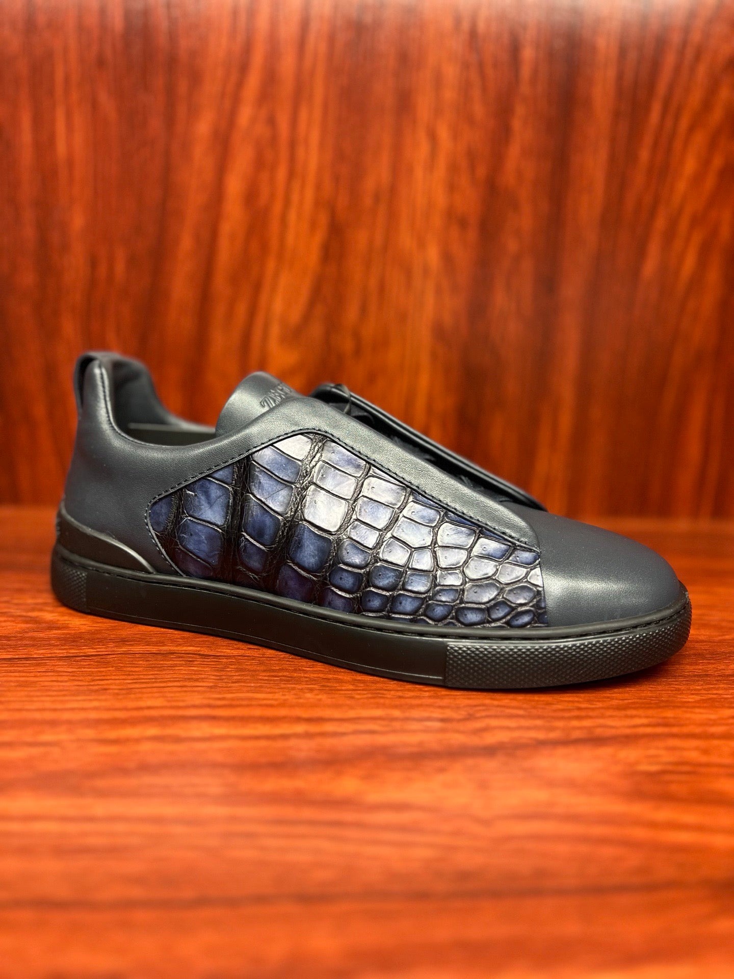 Shoes made of genuine crocodile skin