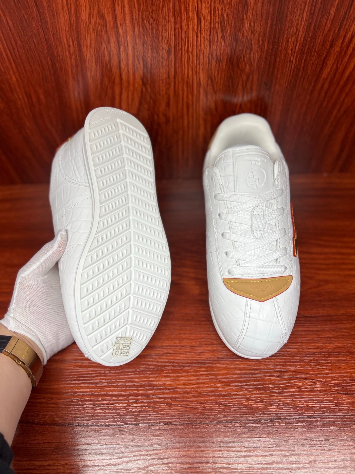 Shoes made of genuine crocodile skin