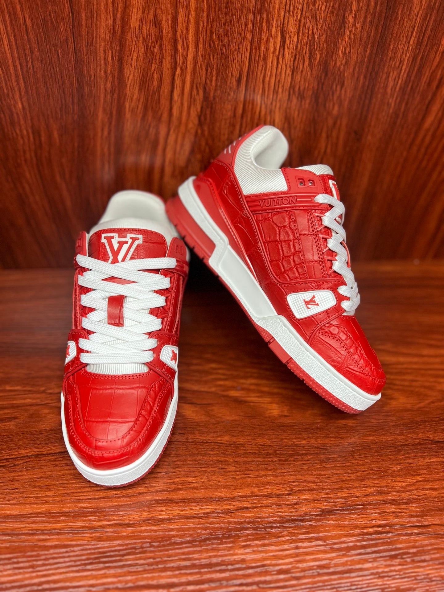 Shoes made of genuine crocodile skin