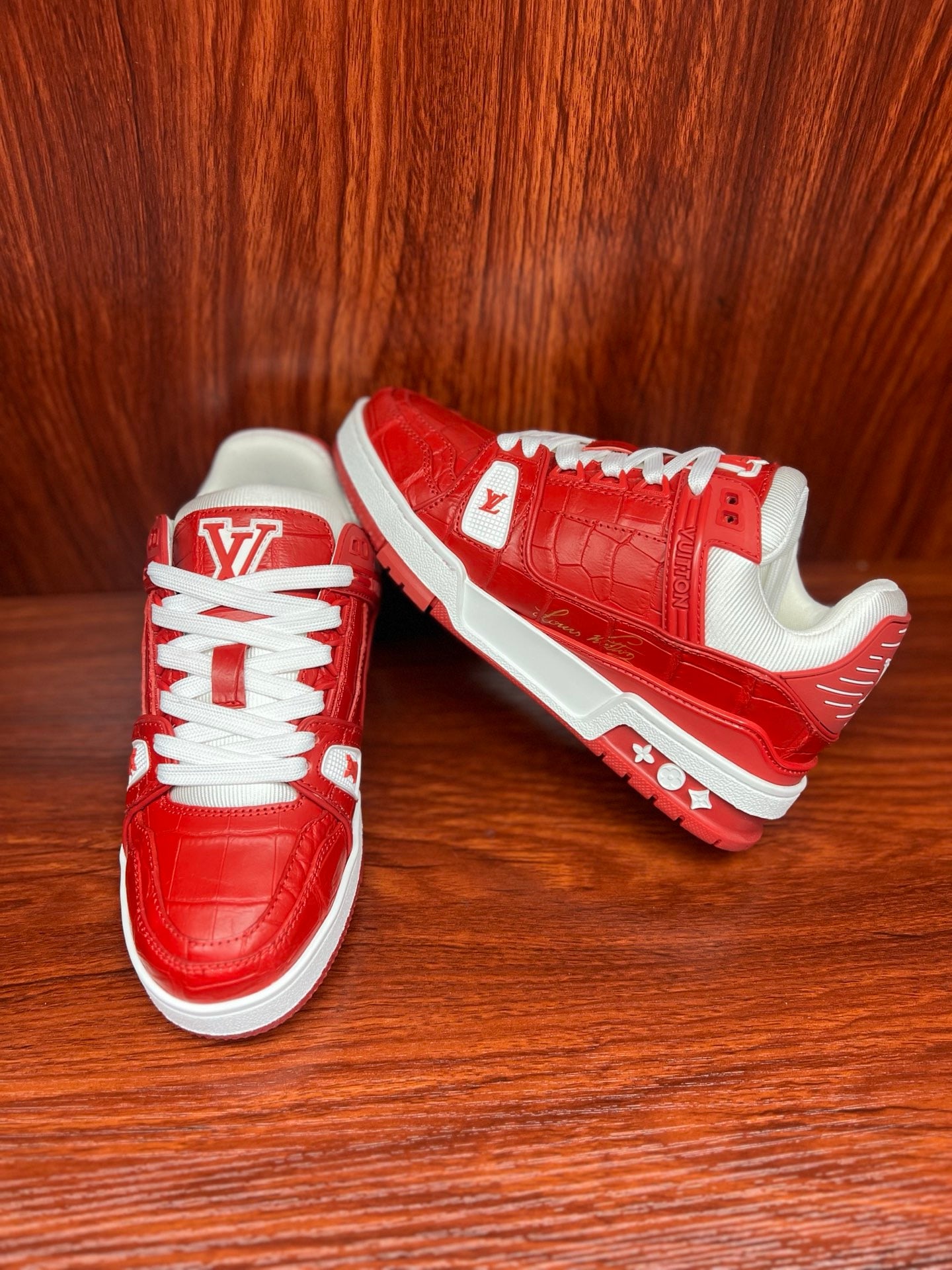 Shoes made of genuine crocodile skin