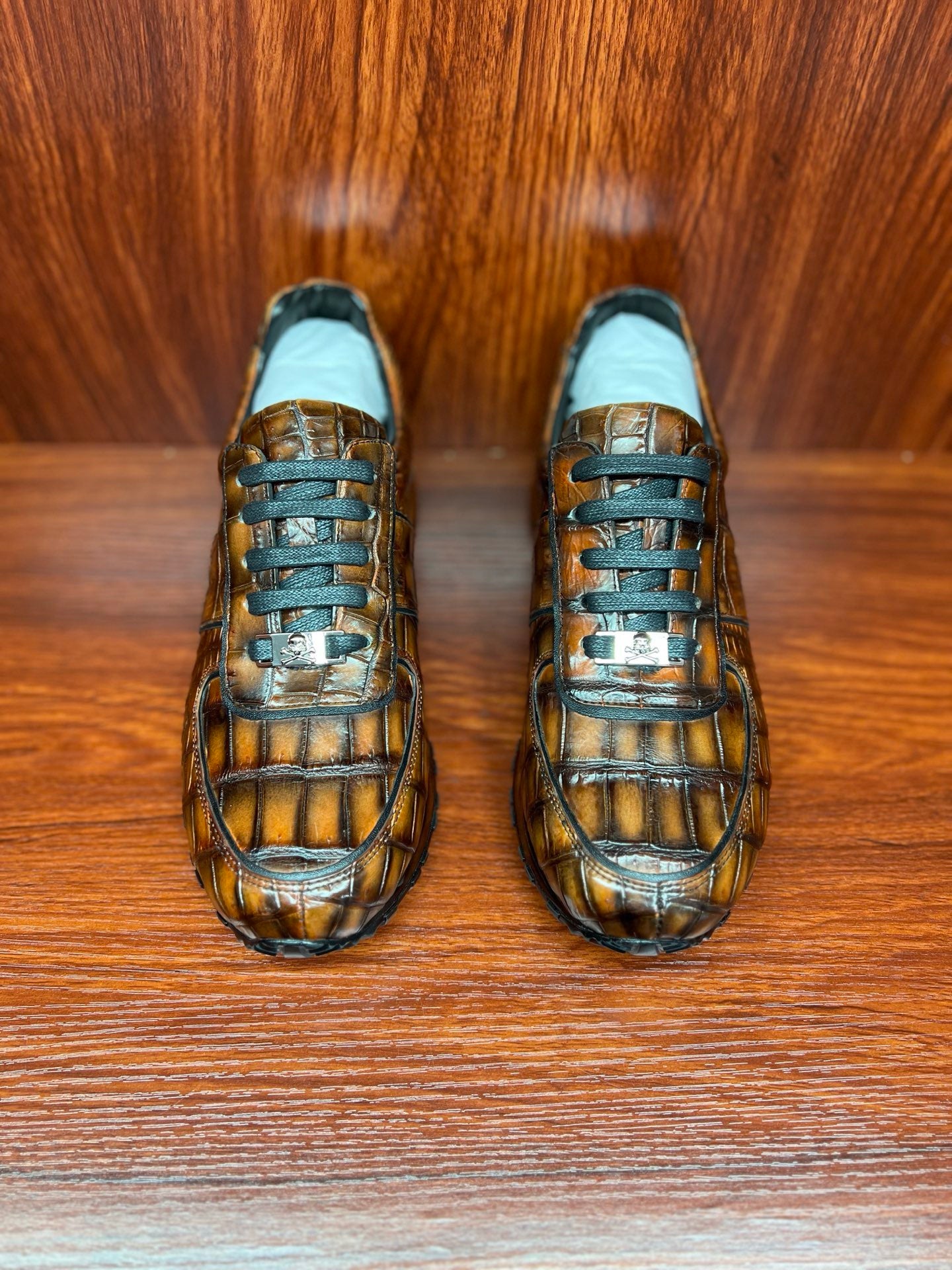 Shoes made of genuine crocodile skin