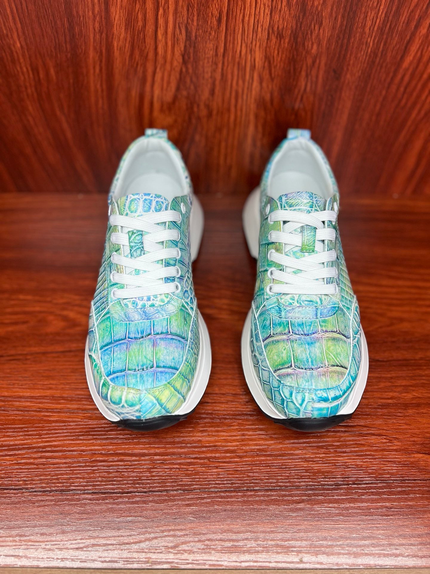 Shoes made of genuine crocodile skin
