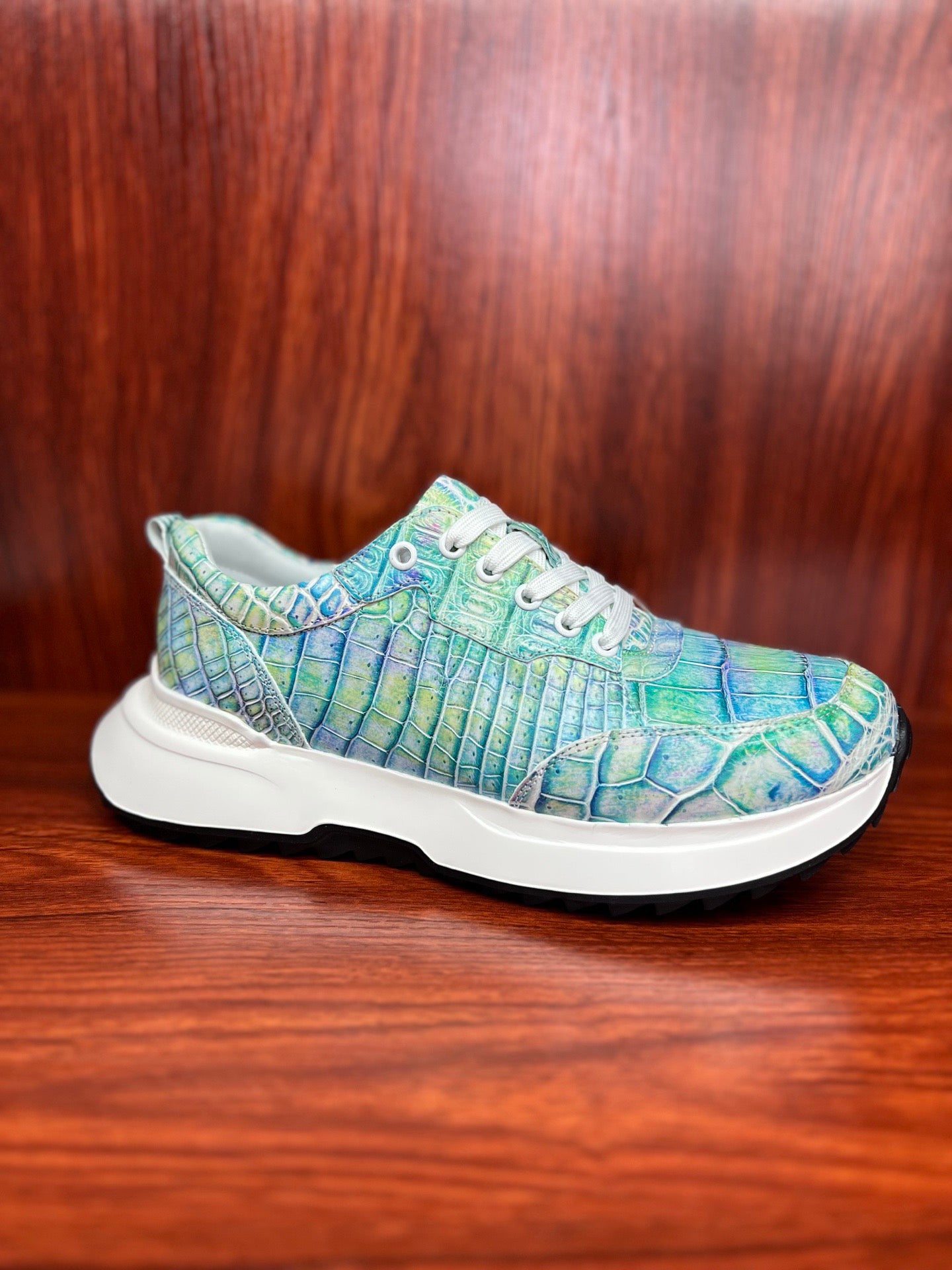 Shoes made of genuine crocodile skin