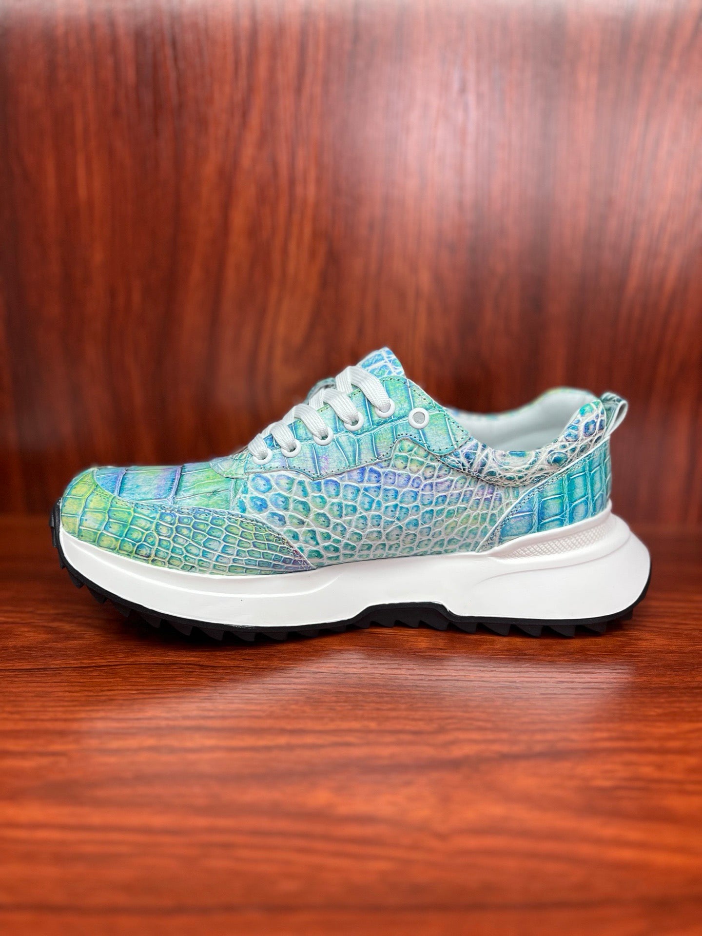 Shoes made of genuine crocodile skin