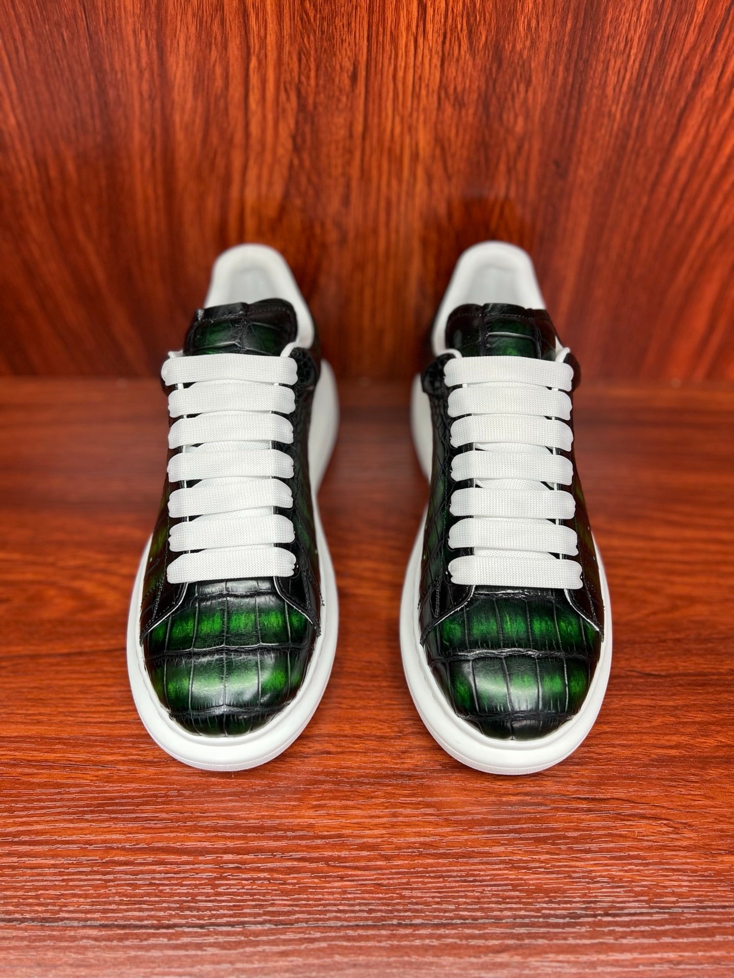 Shoes made of genuine crocodile skin