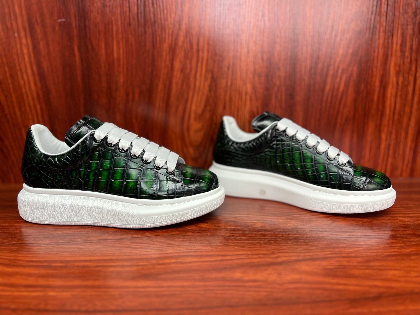 Shoes made of genuine crocodile skin