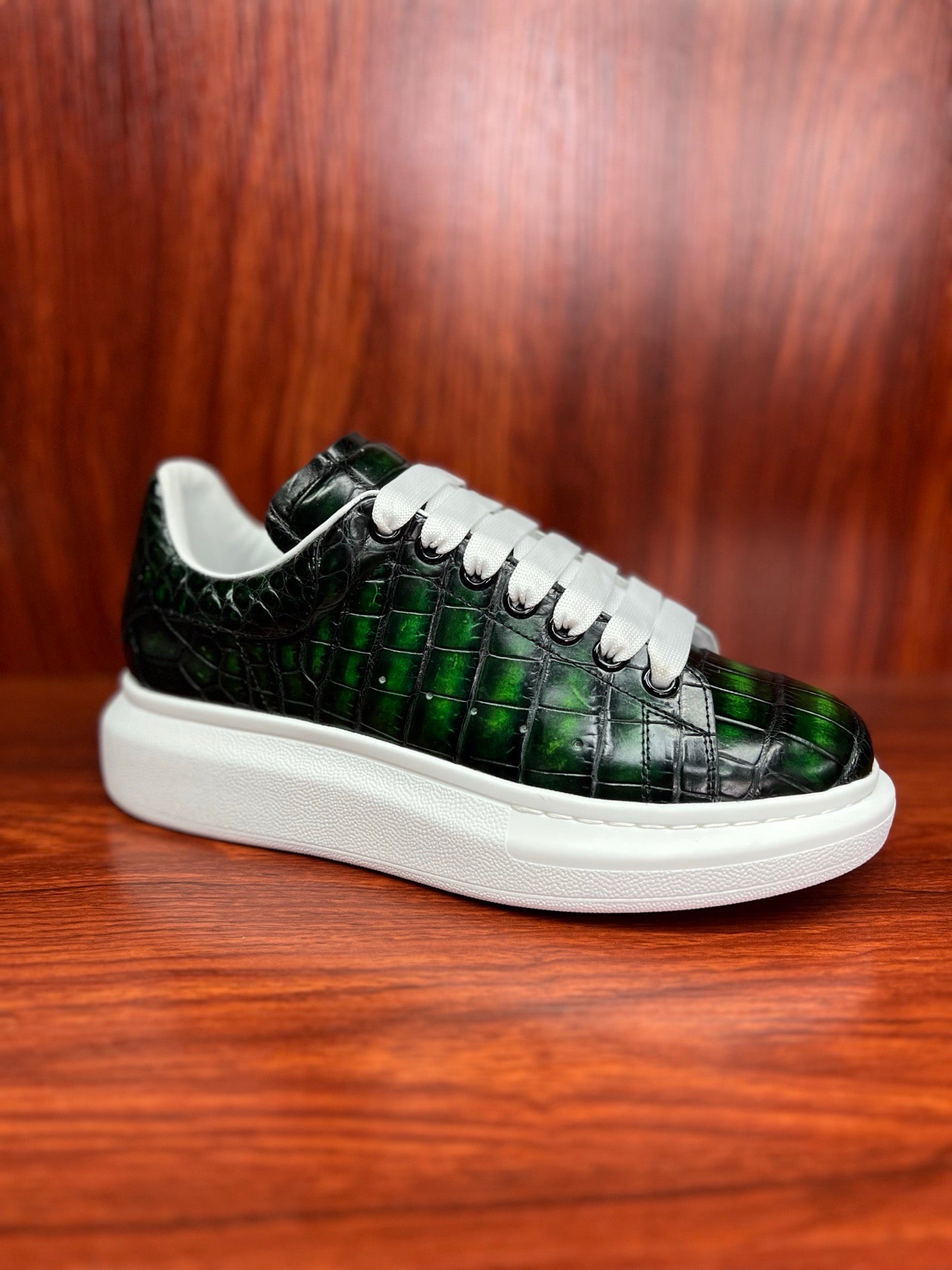 Shoes made of genuine crocodile skin