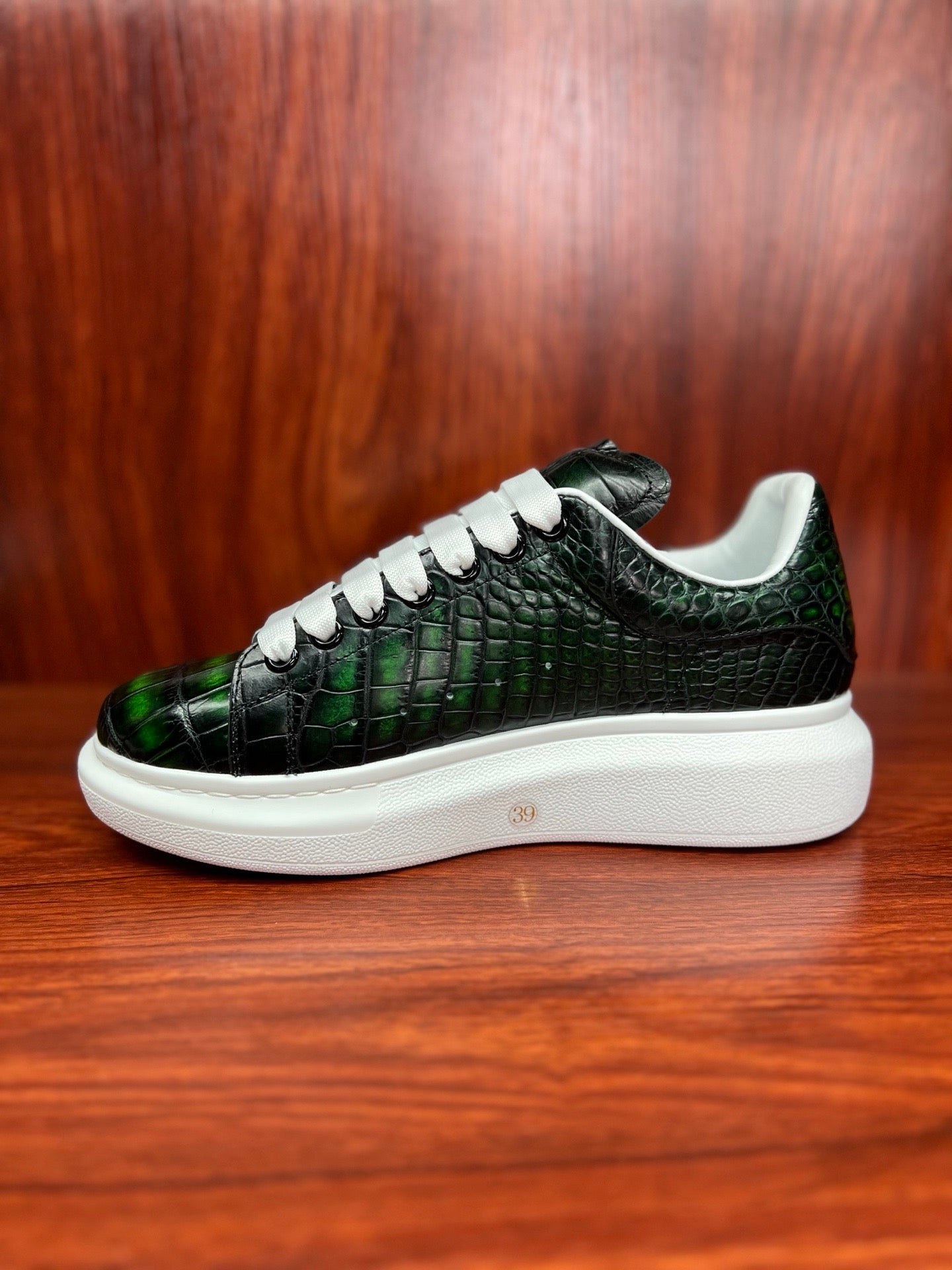 Shoes made of genuine crocodile skin