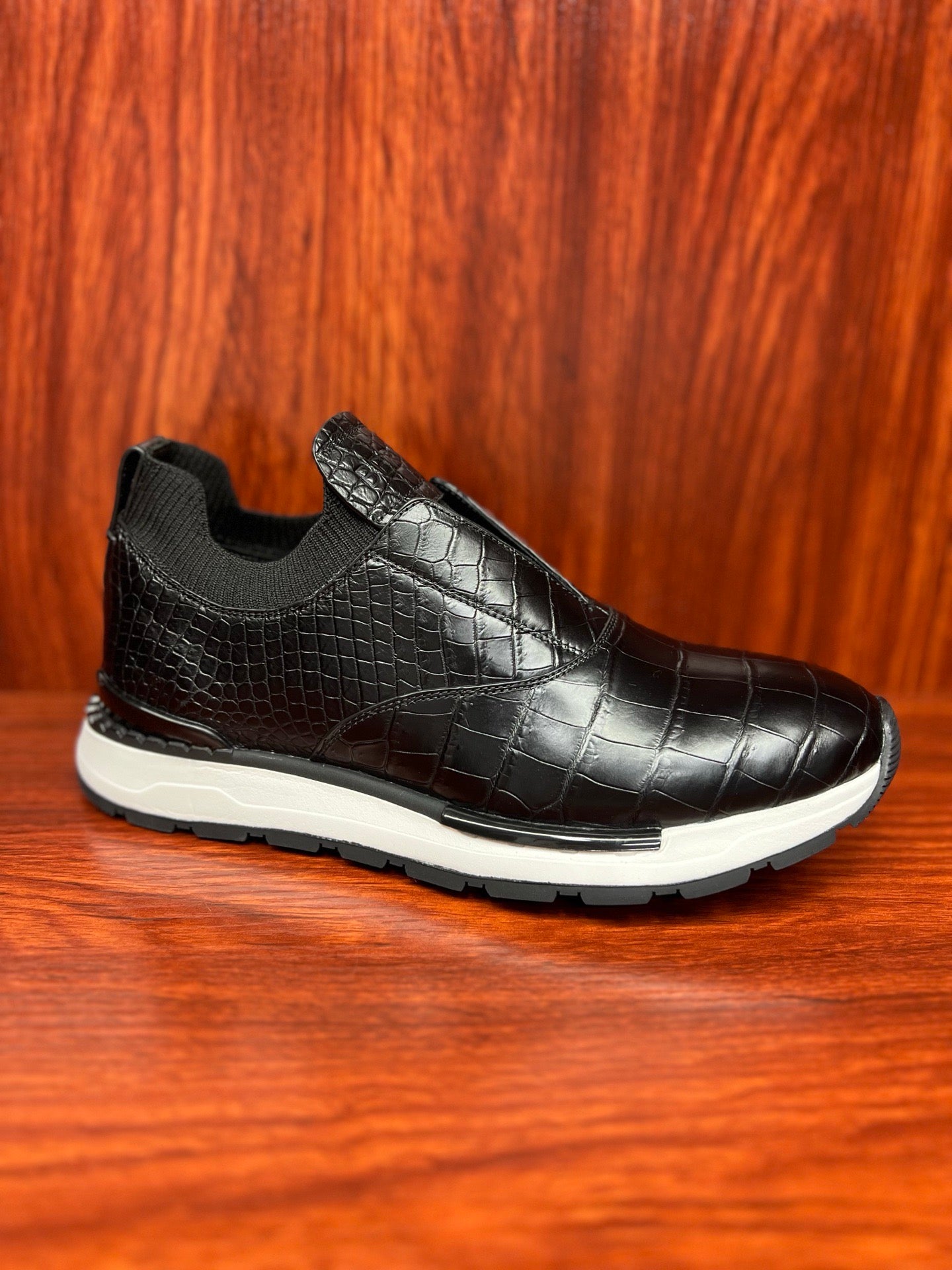 Shoes made of genuine crocodile skin
