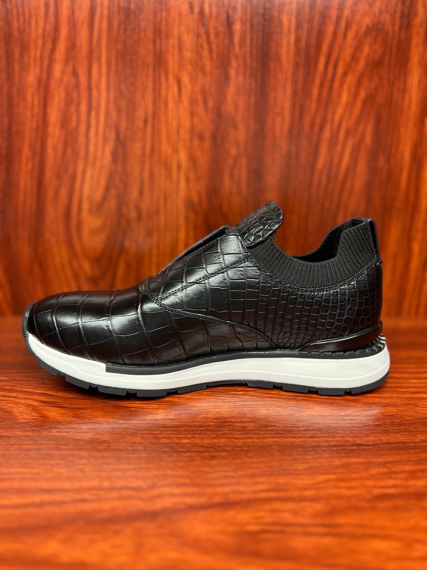 Shoes made of genuine crocodile skin