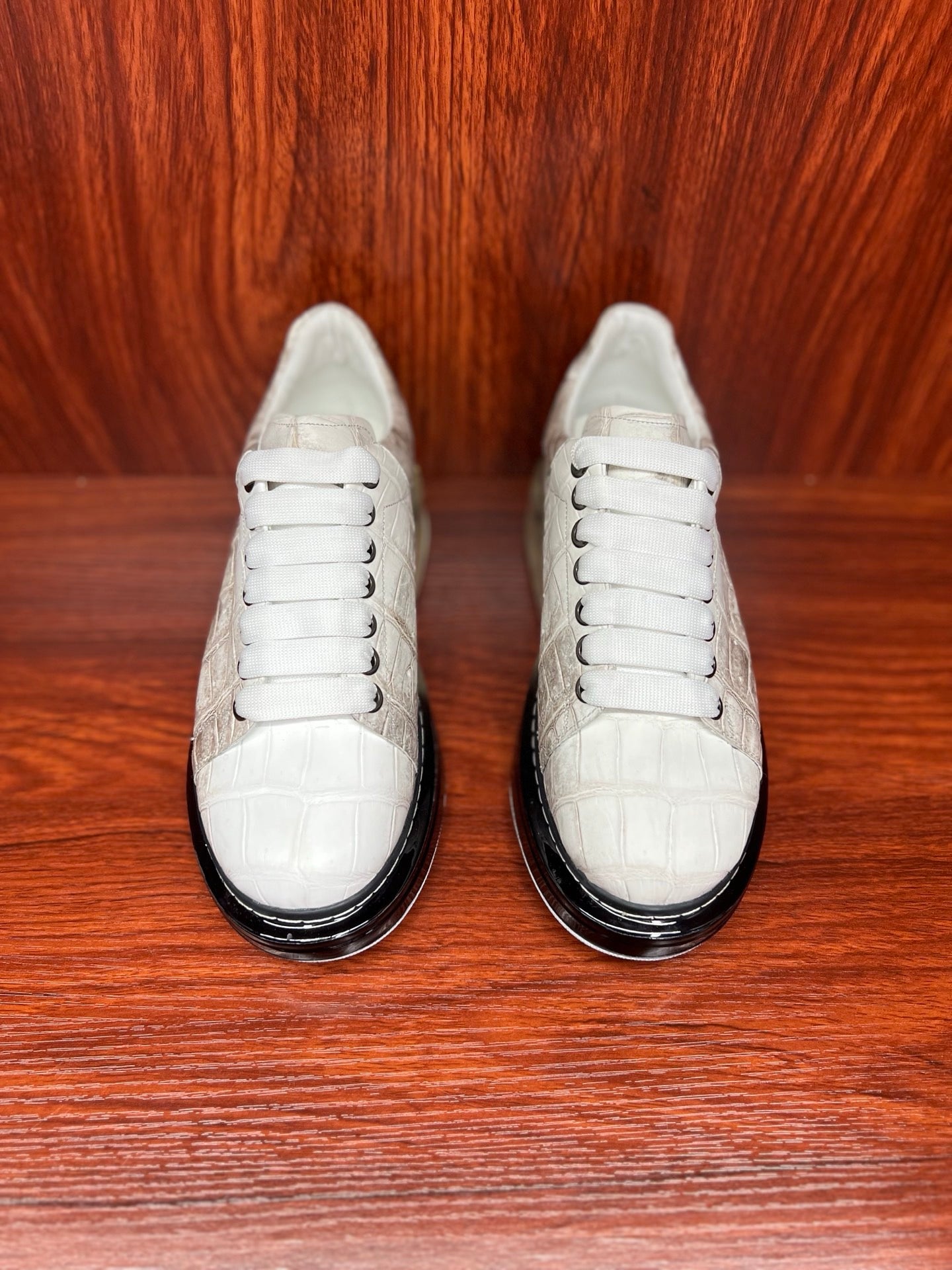 Shoes made of genuine crocodile skin