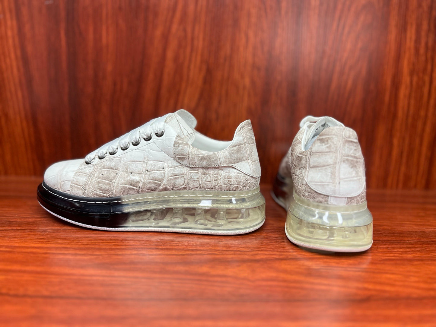 Shoes made of genuine crocodile skin