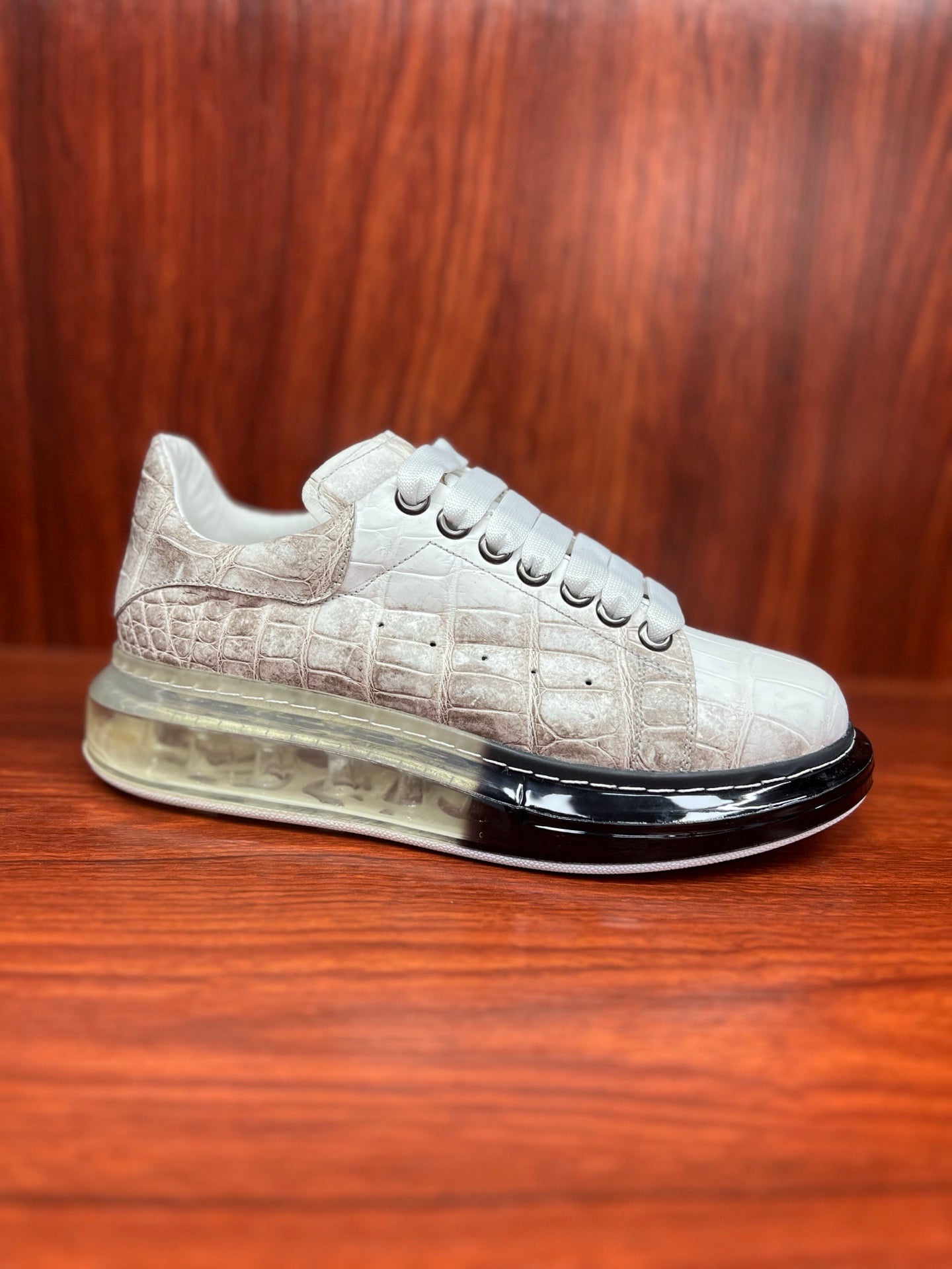 Shoes made of genuine crocodile skin