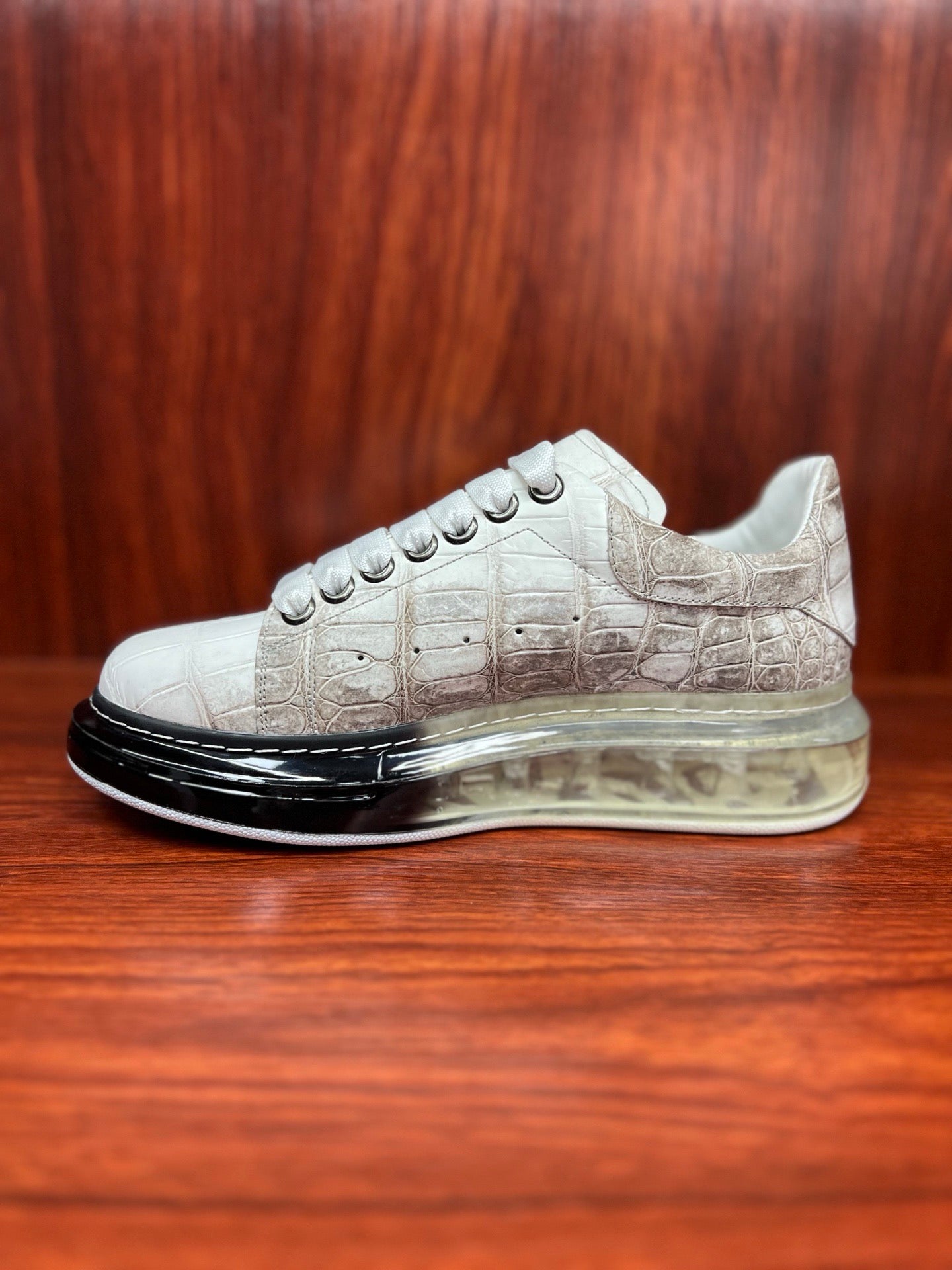 Shoes made of genuine crocodile skin