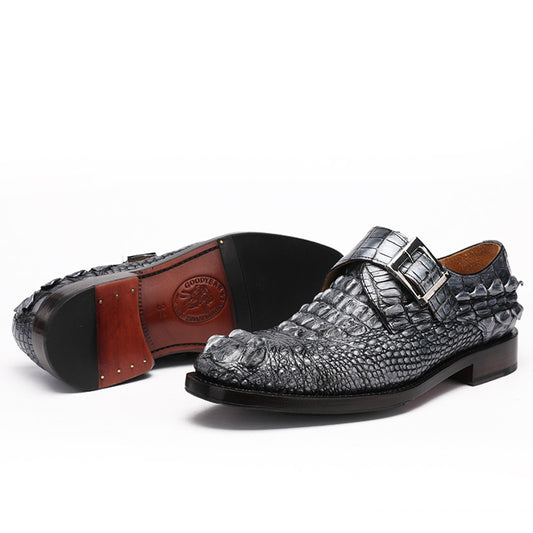 Skull Crocodile Leather Shoes