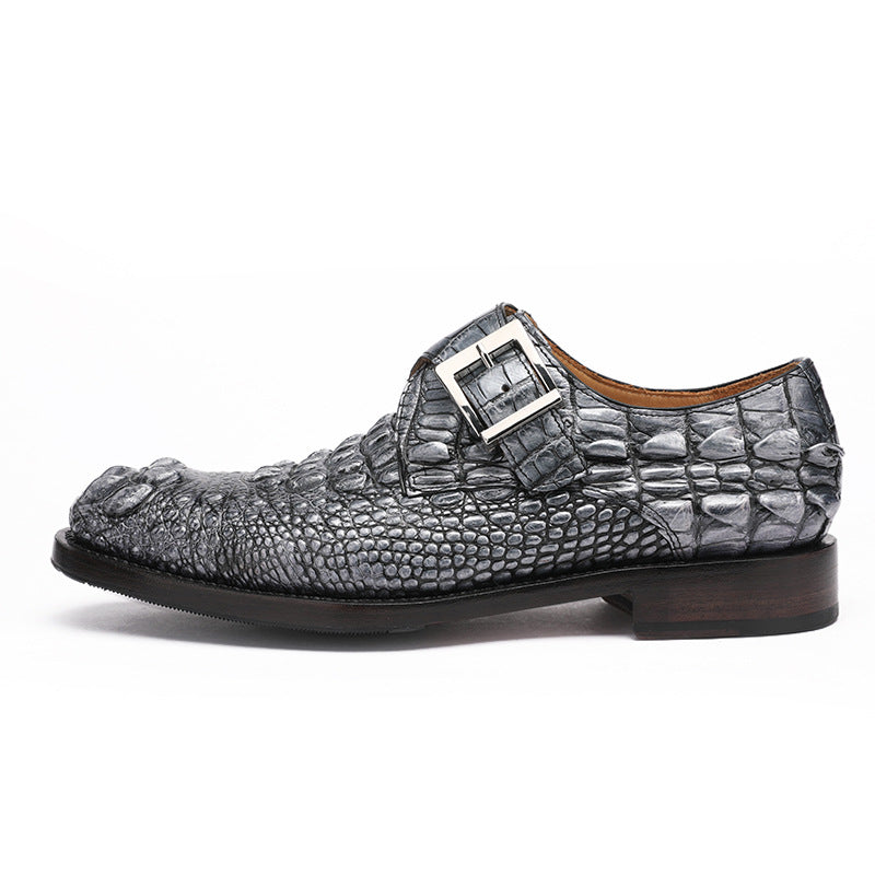Skull Crocodile Leather Shoes