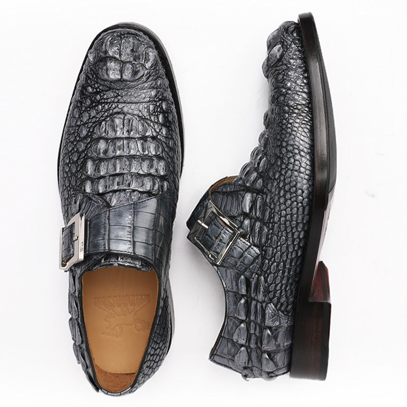 Skull Crocodile Leather Shoes