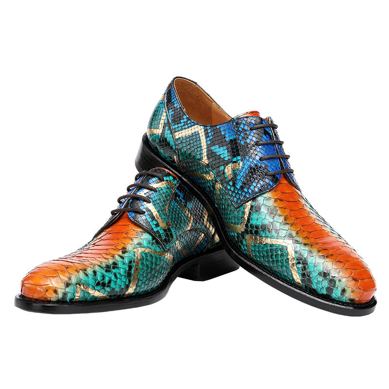Python leather men's shoes