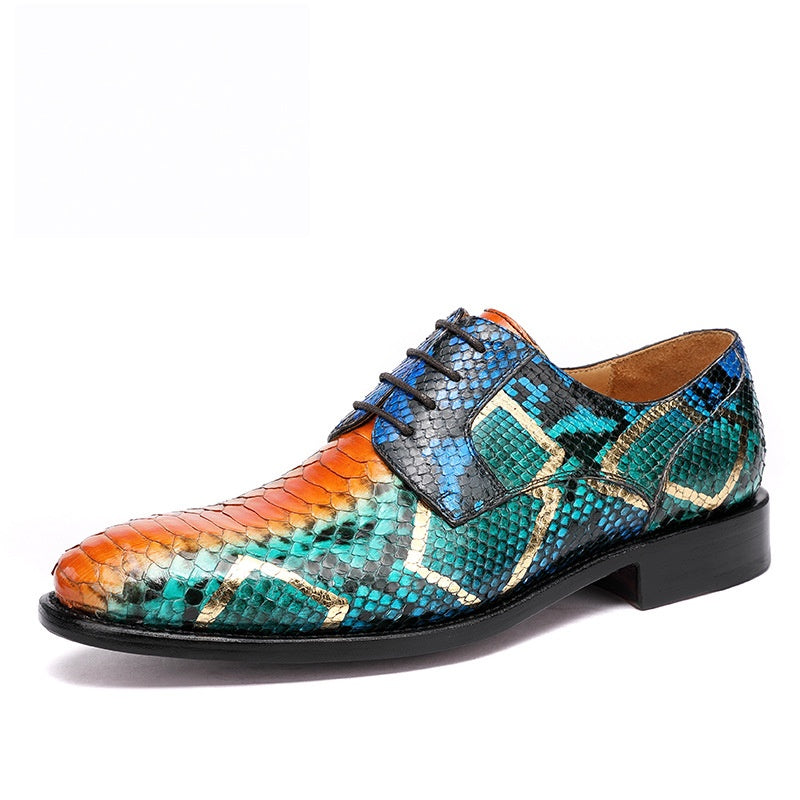 Python leather men's shoes