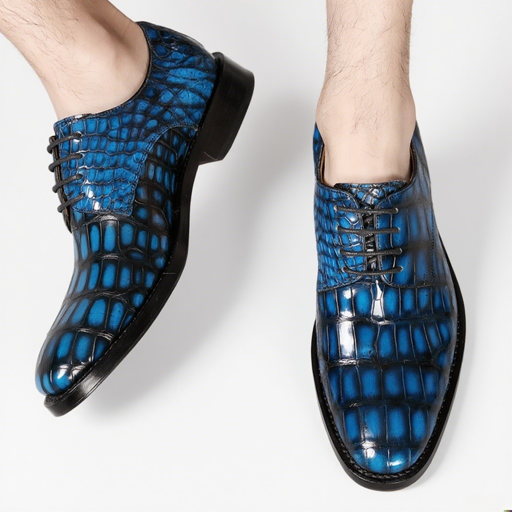 Thailand imported authentic crocodile leather shoes