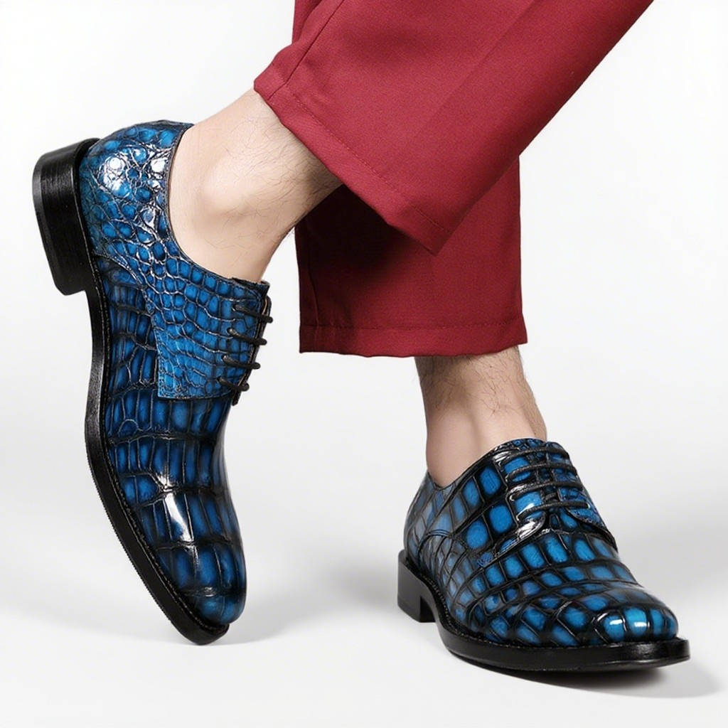 Thailand imported authentic crocodile leather shoes