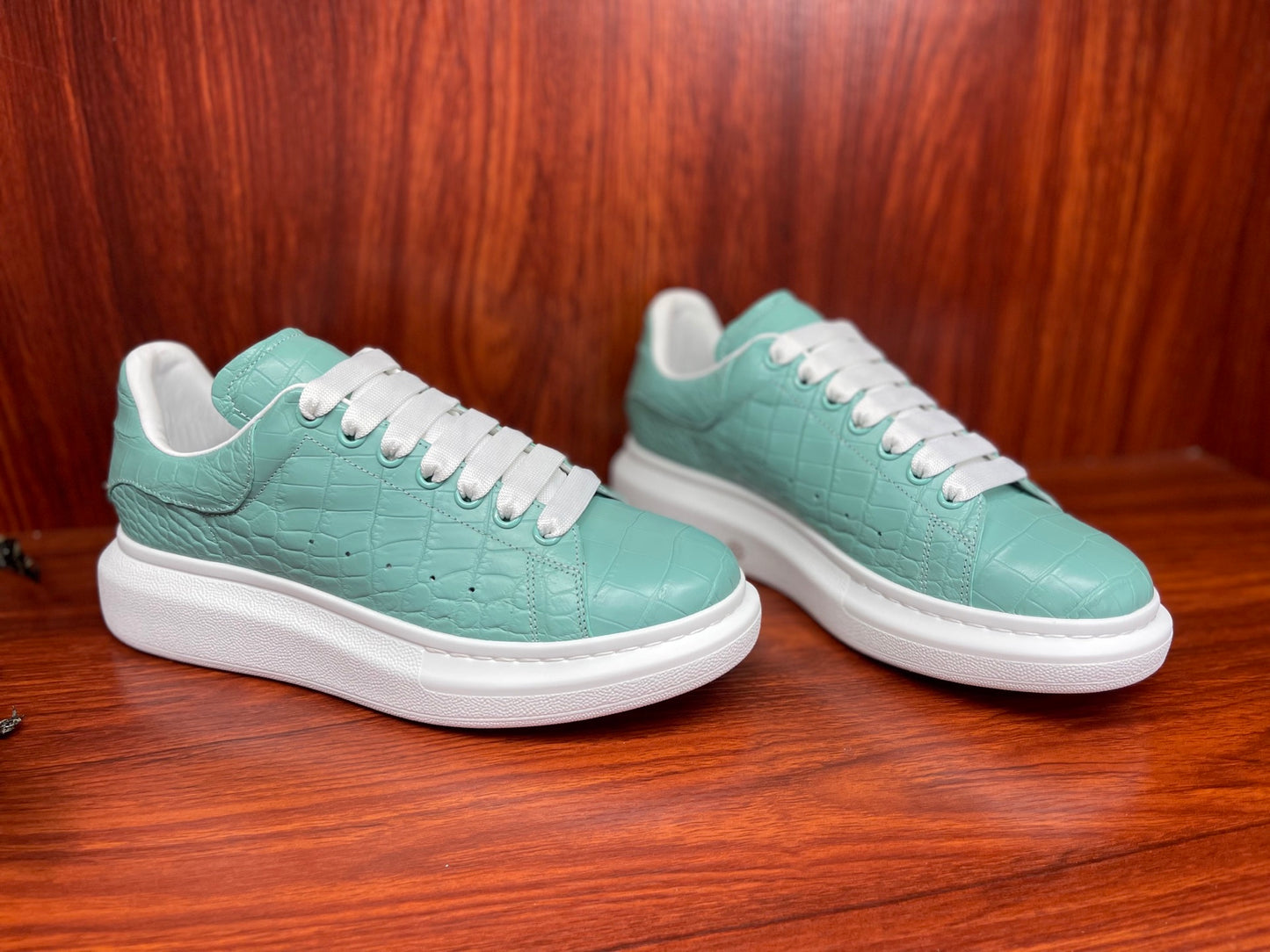 Shoes made of genuine crocodile skin