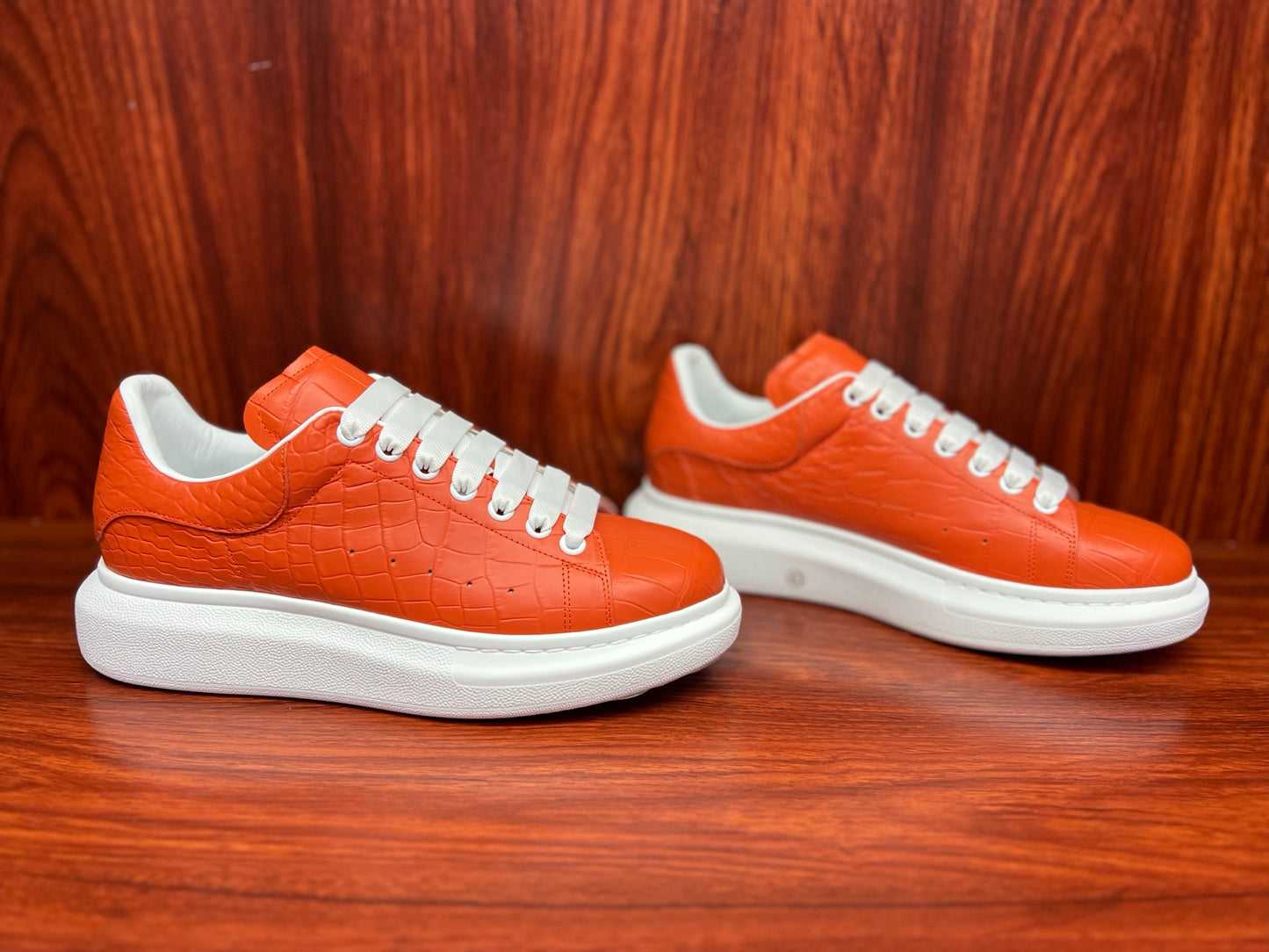 Shoes made of genuine crocodile skin