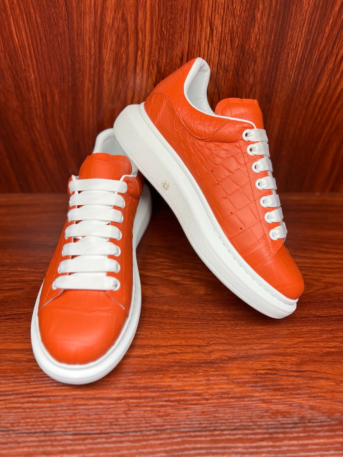 Shoes made of genuine crocodile skin