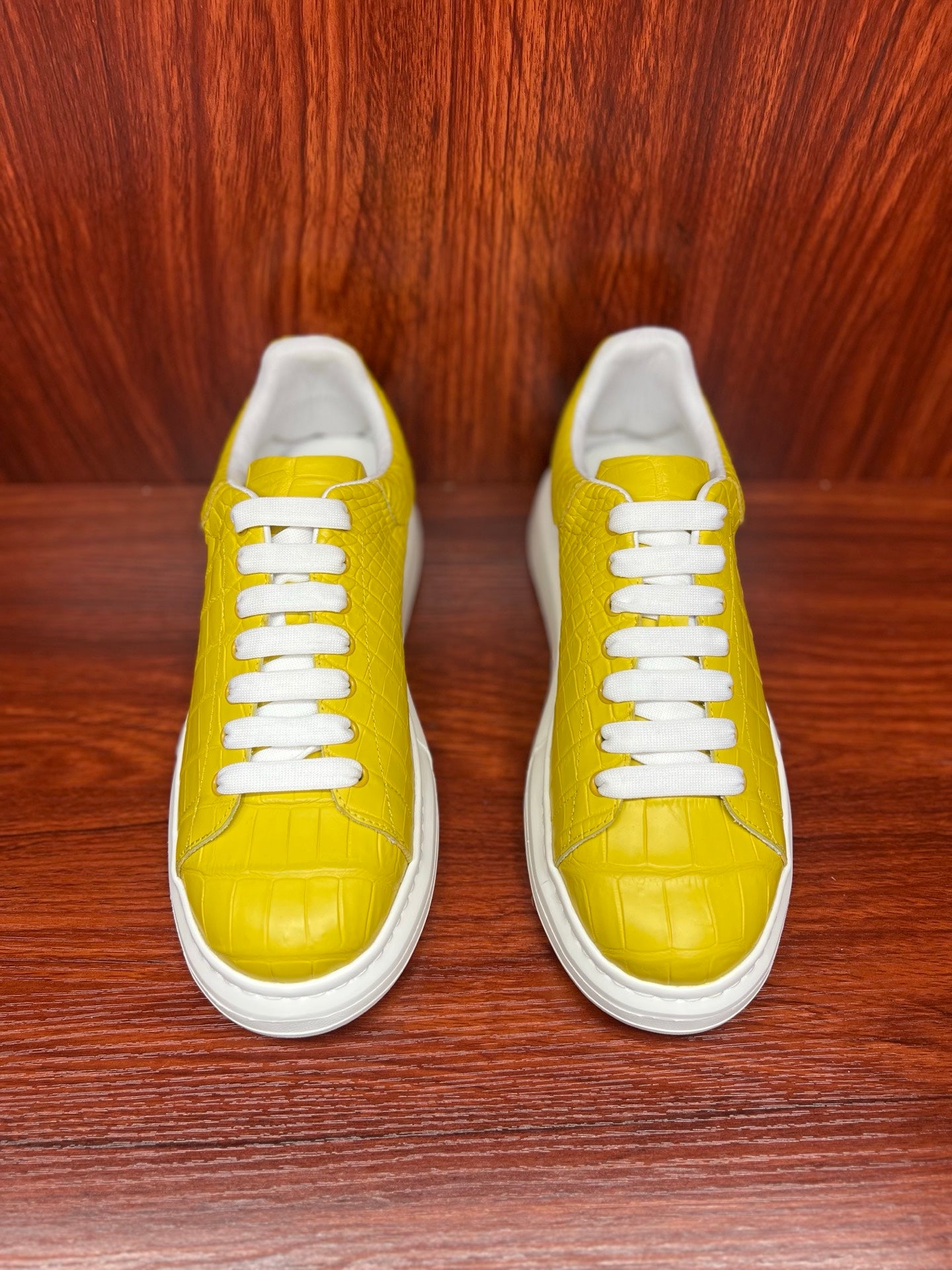 Shoes made of genuine crocodile skin