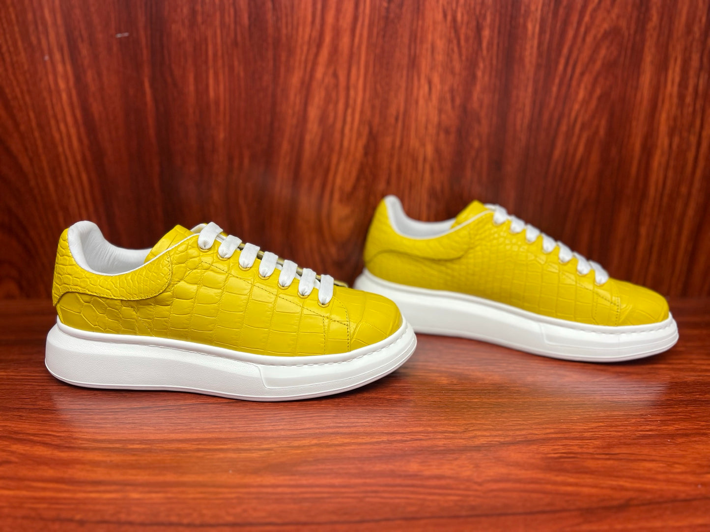 Shoes made of genuine crocodile skin