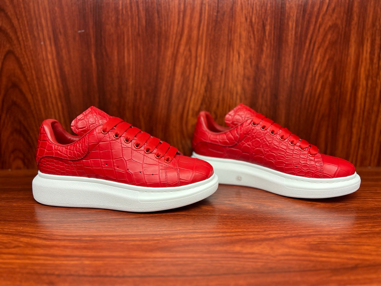 Shoes made of genuine crocodile skin